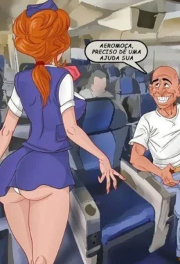 Imagem comics porno comendo a aeromoça – Historinhas Curtas – Português do Brasil